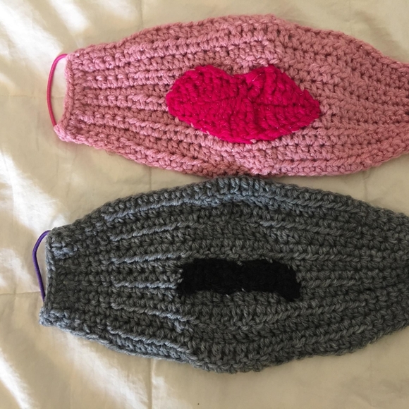 Hand crocheted face masks w/removable flannel lini - Picture 12 of 16